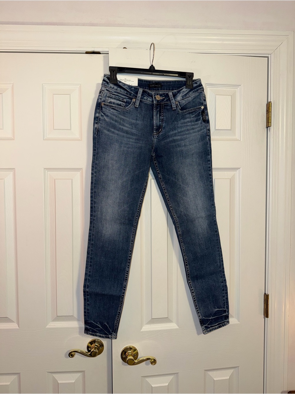 Silver Jeans Dark Blue Skinny Stretch Jeans mid-rise Curvy